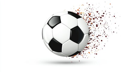 Obraz premium Game soccer on a white background, clean and simple design, ideal for sports advertising and promotions.