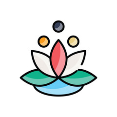 Meditation vector icon