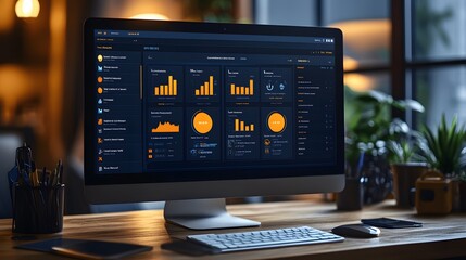 Digital recruitment dashboard with candidate tracking and interview scheduling features, tailored for employment professionals.