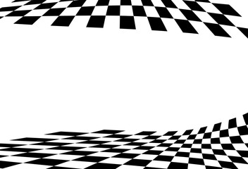 Naklejka premium Race flag background. Checkered flag. Black and white checker. Finishing flag. Automotive graphics. Race motorsport concept. Vector illustration
