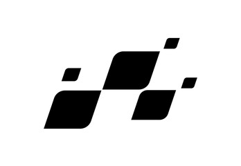 Race flag Design. Race flag icon logo. Racing stripes. Sport checkered. Motorsport graphics. Vector illustration