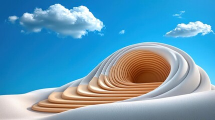 Minimalist abstract representation of Cantabriaâ€™s rich cultural history using soft tones and sharp lines