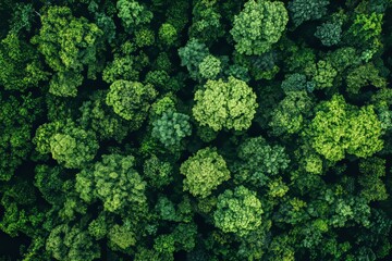 Naklejka premium Aerial nature photography of lush forests guardians of sustainable development
