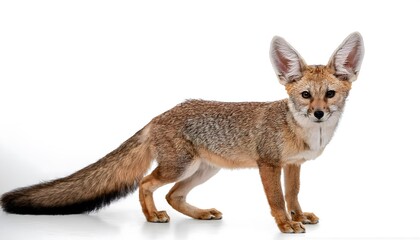 Fototapeta premium A California Fox posed on a white background
