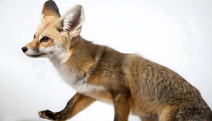 Fototapeta premium A California Fox posed on a white background