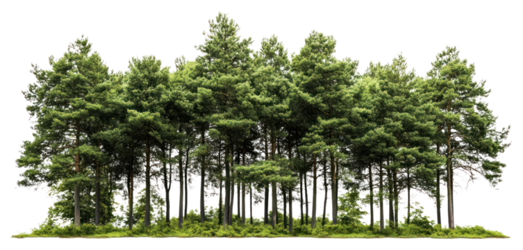 PNG Lush green forest trees nature