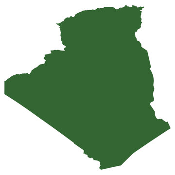 recommend clip art: Vector outline map of Algeria