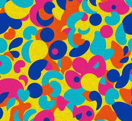 Irregular shapes. Fashionable abstract background painted with oil paint.