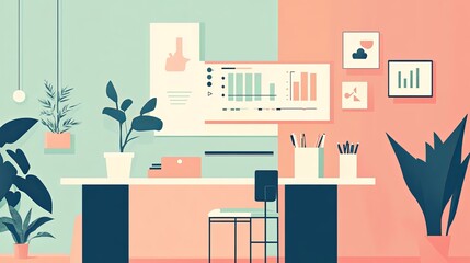 "Strategic Social Media Growth: Modern Workspace, Minimalist Aesthetic, Digital Marketing Insights, and Room for Text Overlay"

