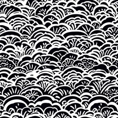 Abstract Black and White Seamless Pattern