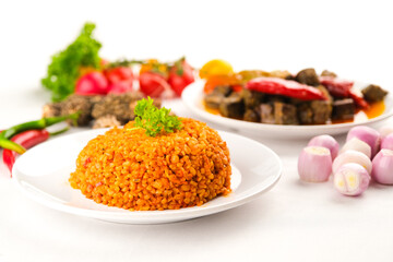 Turkish Fried Liver Delight: Served with Pilaf