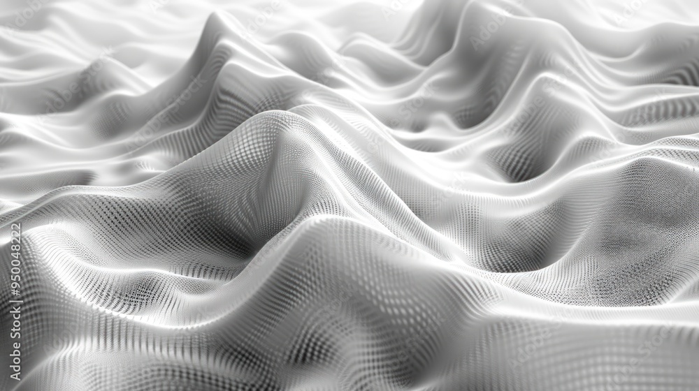 Poster a close-up of abstract white waves, creating a smooth and flowing pattern.