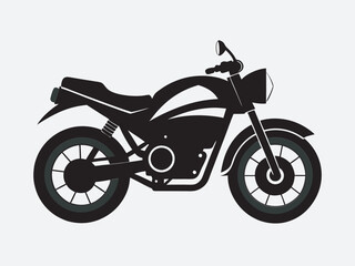 Motorcycle, Bike silhouette set design Vector isolated , white background. flat design 2