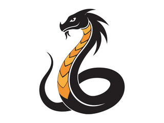 Obraz premium Snake silhouette set design Vector isolated , white background. flat design