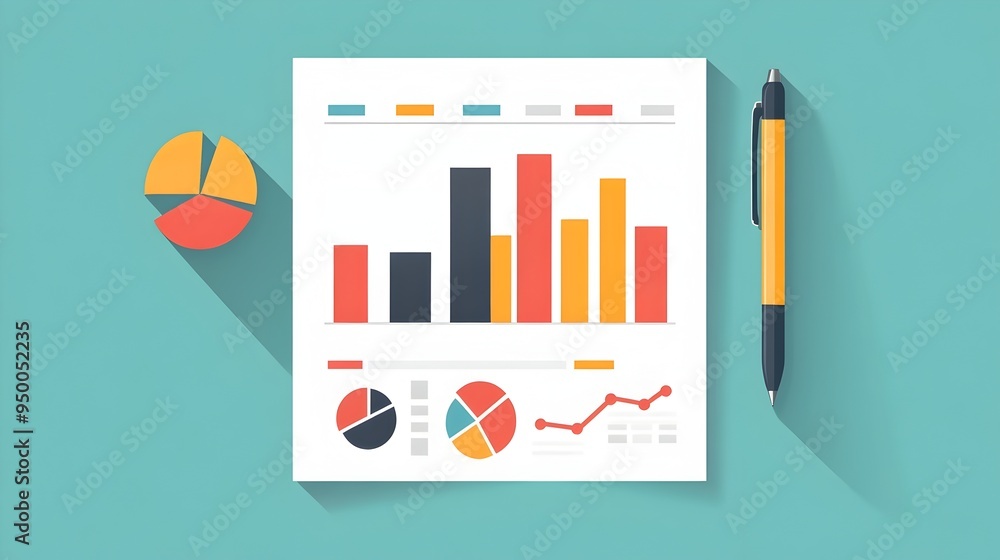 Poster meticulously designed financial chart providing a comprehensive visual breakdown of a company s fisc