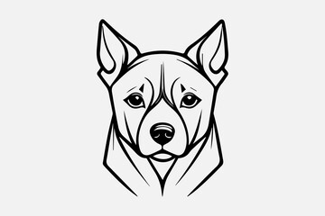 bulldog dog vector illustration