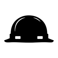 Hard Hat Silhouette Vector – Construction Safety Icon
