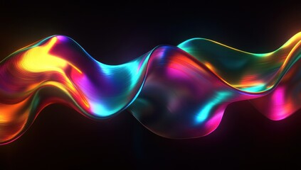 Abstract Liquid Metallic Wave