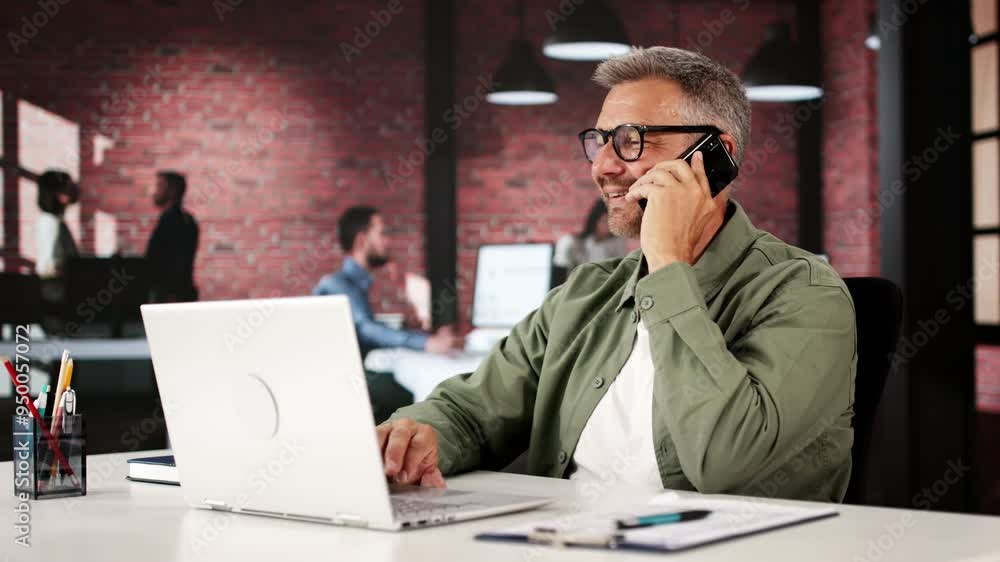 Poster man in virtual video conference call