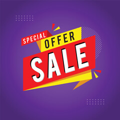 Special offer, big sale, discount, best price, mega sale banner set design vector