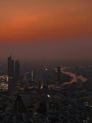Fototapeta premium sunset over the city