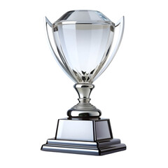 Glass trophy or acrylic winner award realistic