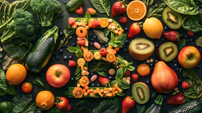 Pharmaceutical Design: Flat Style Image of Vitamin B Capsules for Advertising