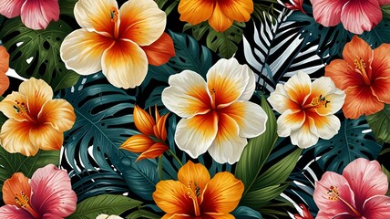 TROPICAL FLOWER BACKGROUND