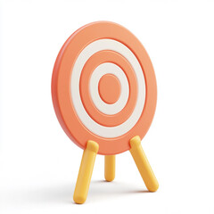 An target modern cartoon icon in 3D on white background