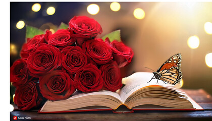 book and rose love