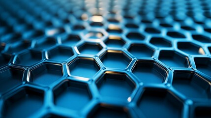 metallic blue cells perspective surface futuristic factory wallpaper background 1