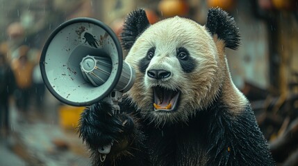 Panda Advertising: Screaming Sales with White Loudspeaker