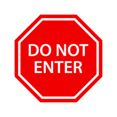 Do not enter sign