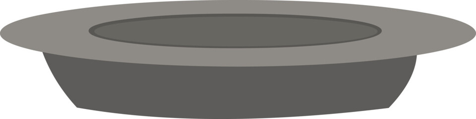 Fototapeta premium Indian bowl made of stainless steel vector illustration isolated on white background