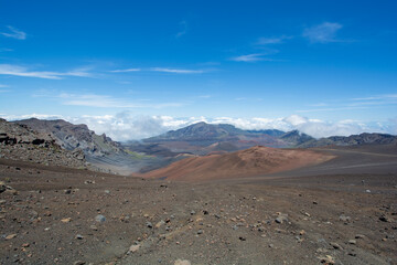 Haleakala volcano -moonlike landscape on the island of maui, hawaii