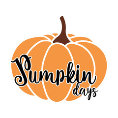 Visuel Pumpkin days, arrivée de l'automne, dessin vectoriel