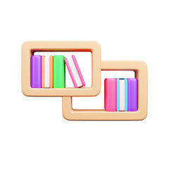 Library 3d Illustration  Icon