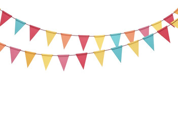 Fototapeta premium Bunting Flags Clipart | High-Resolution PNG
