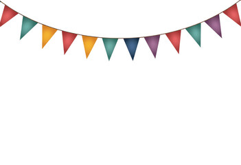 Obraz premium Party Bunting Illustration | Isolated on Transparent PNG