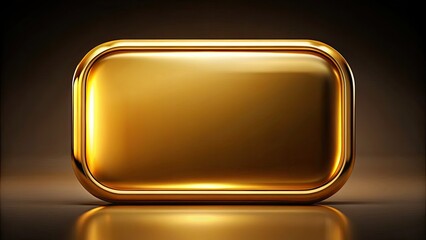 Luxurious gold rounded rectangle vector luxurious glossy reflective surface rich jewel tones opulent style sophisticated mood high-end fashion abstract concept