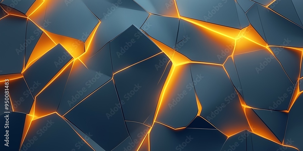 Poster a black and orange background with a lot of jagged lines. the background is a representation of a vo