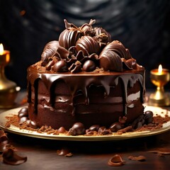 gourmet fresh berry cake cake with fruits and cream