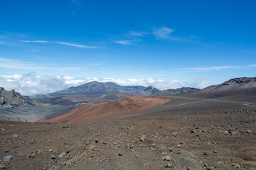 Haleakala volcano -moonlike landscape on the island of maui, hawaii