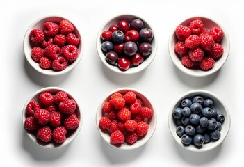 Assorted Berries in Bowls 