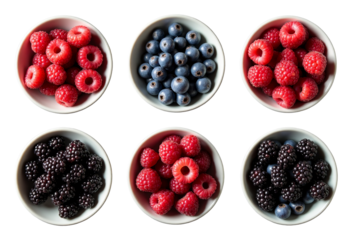 Berry Bowls Clipart | Perfect for Food and Beverage Design