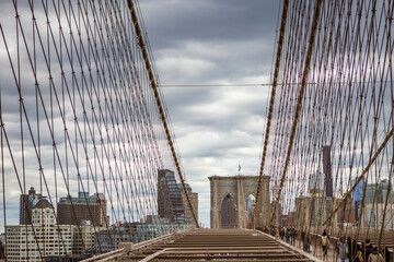 Naklejka premium Brooklyn Bridge Morning Perspective