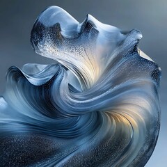 Milky-Toned Waves Transforming Over 12 Hours into Abstract Shape 
