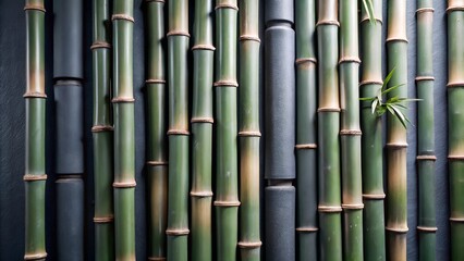 bamboo forest background. background of green bamboo stalks