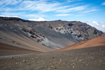Haleakala volcano -moonlike landscape on the island of maui, hawaii