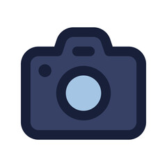 camera flat line icon